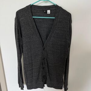 Bdg Men's Grey and Black Cardigan